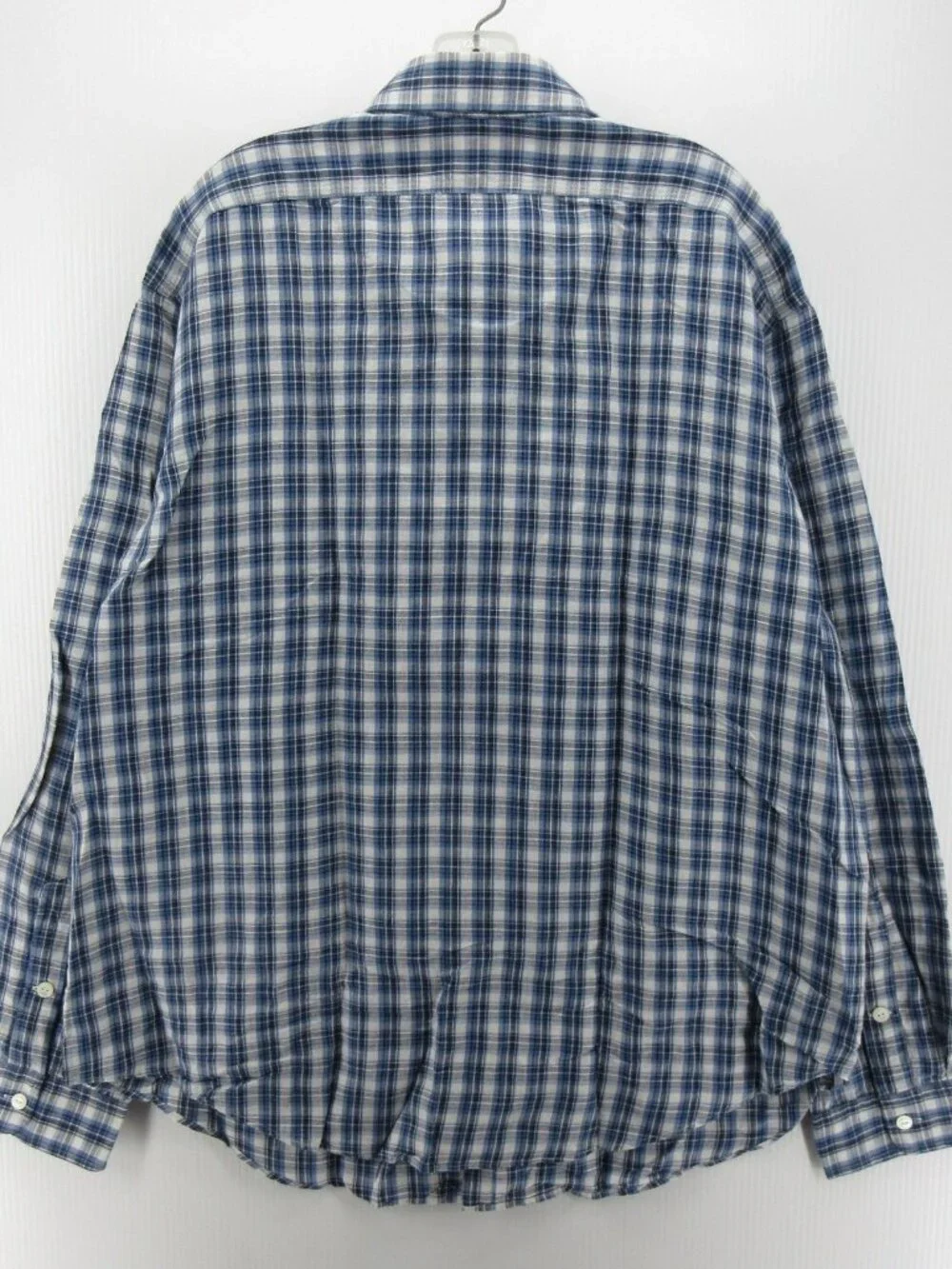 Polo Ralph Lauren Shirt XXL Linen Blend Plaid Button Down Preppy Woven